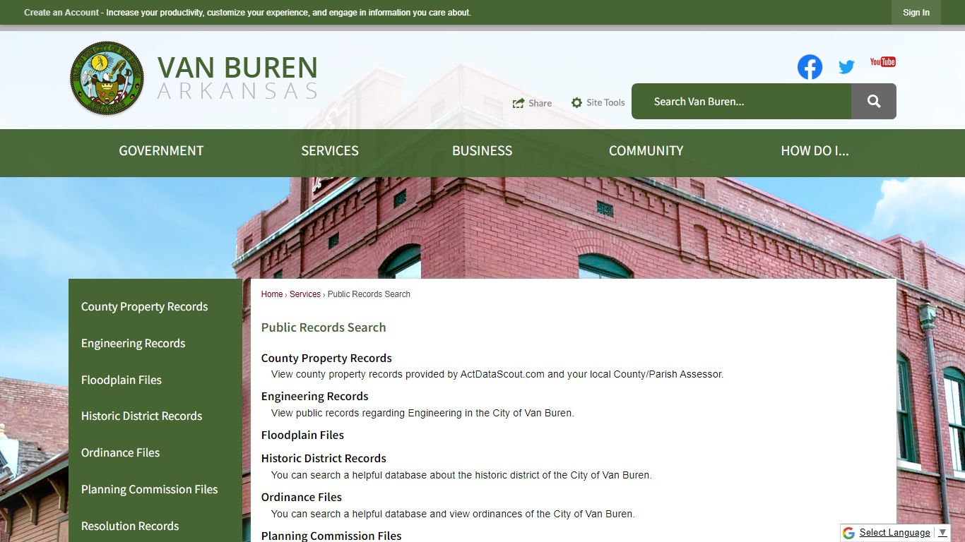 Public Records Search | Van Buren, AR - Official Website